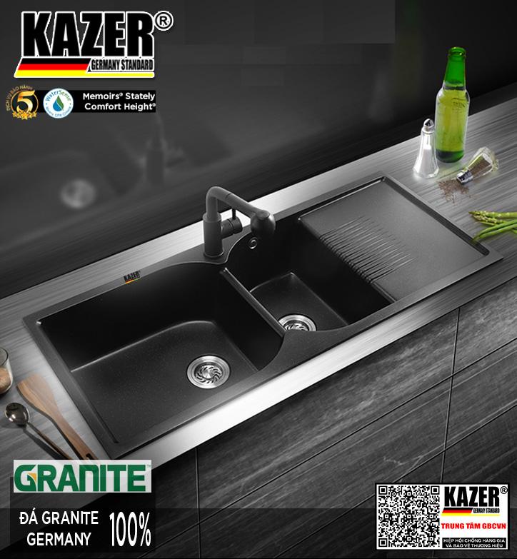 KZ-7406 - Chậu Rửa Chén Đá Granite KAZER GERMANY - Đại lý vòi nước